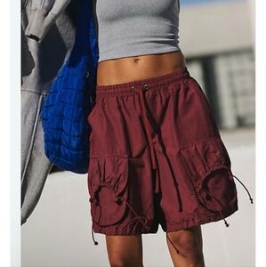 FP Movement by Free People Maroon Cargo Shorts